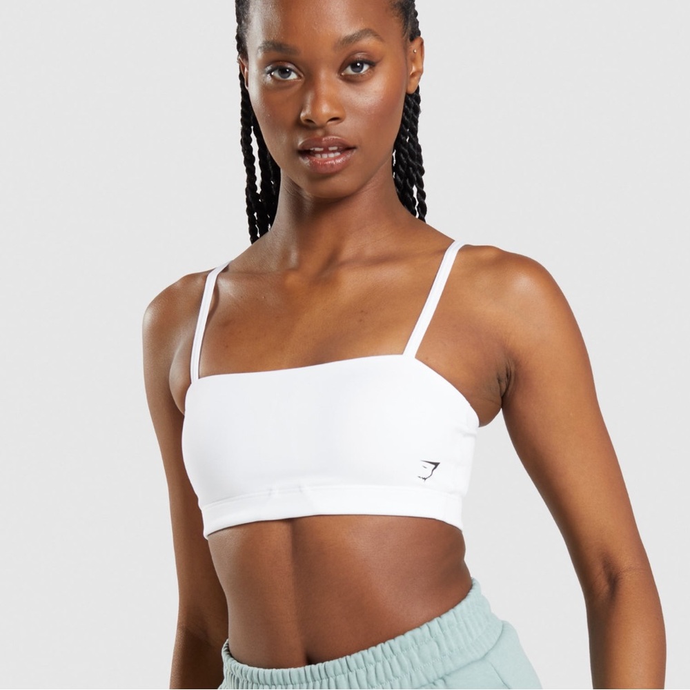 Gymshark Bandeau Sports Bra - White